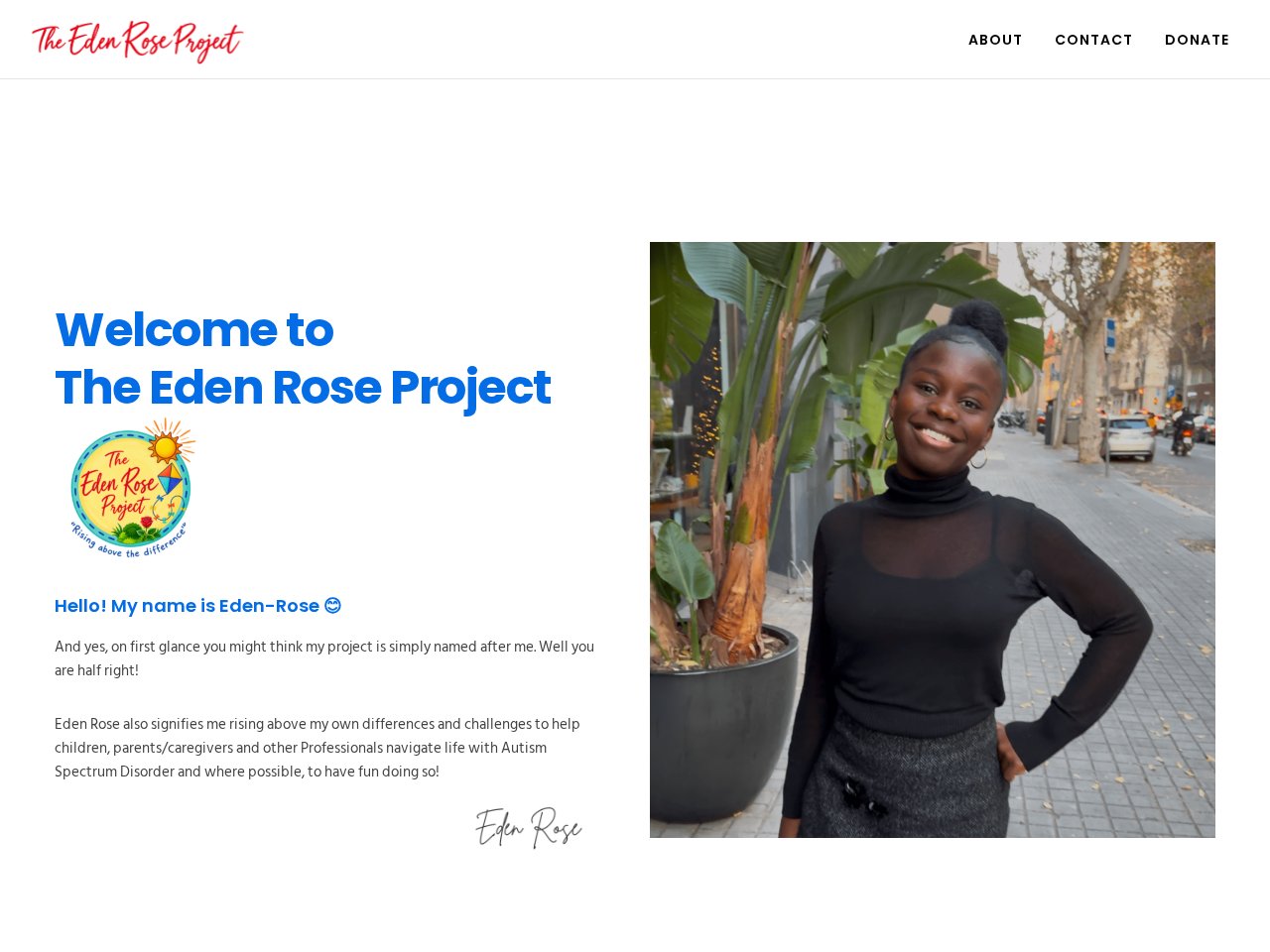 Eden Rose Project website screenshot