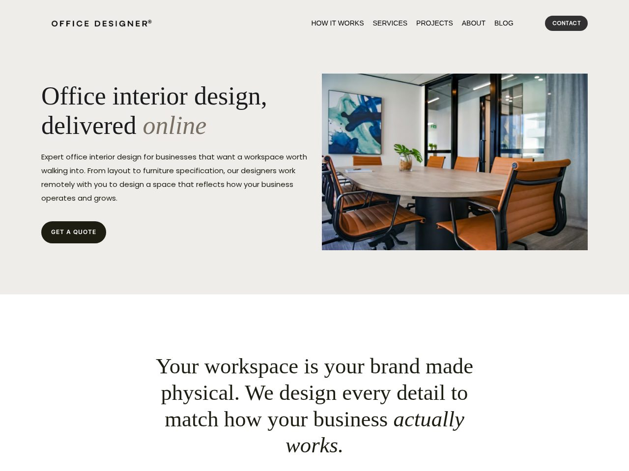 Office Designer website screenshot